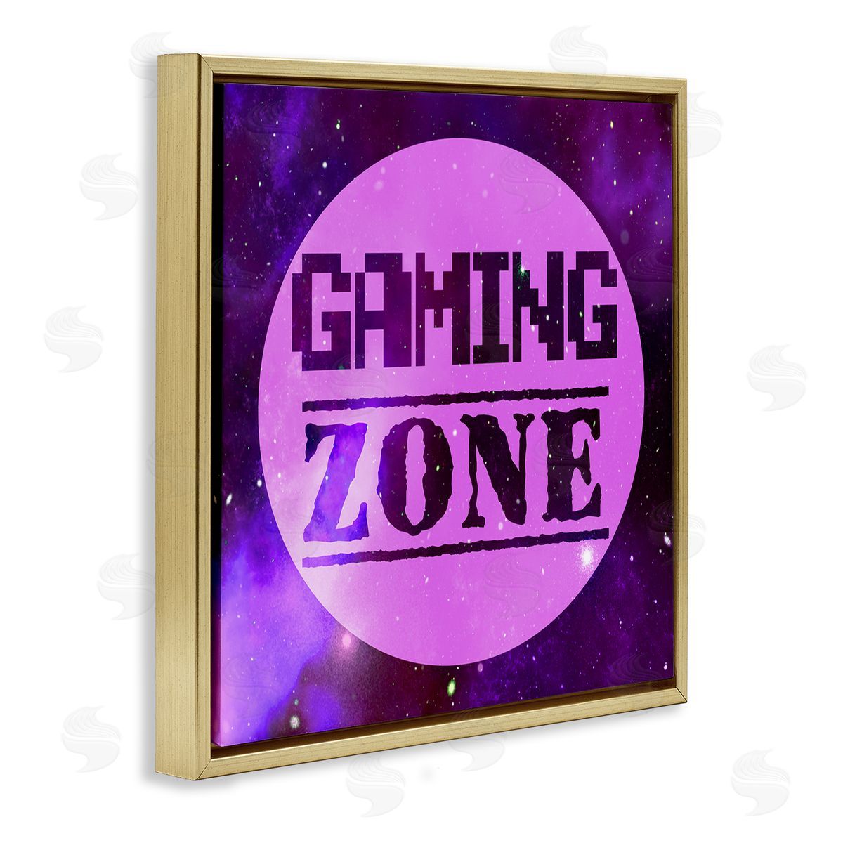 Marcus Prime Gaming Zone Night Sky Gold Floating Frame Canvas Wall Art Print