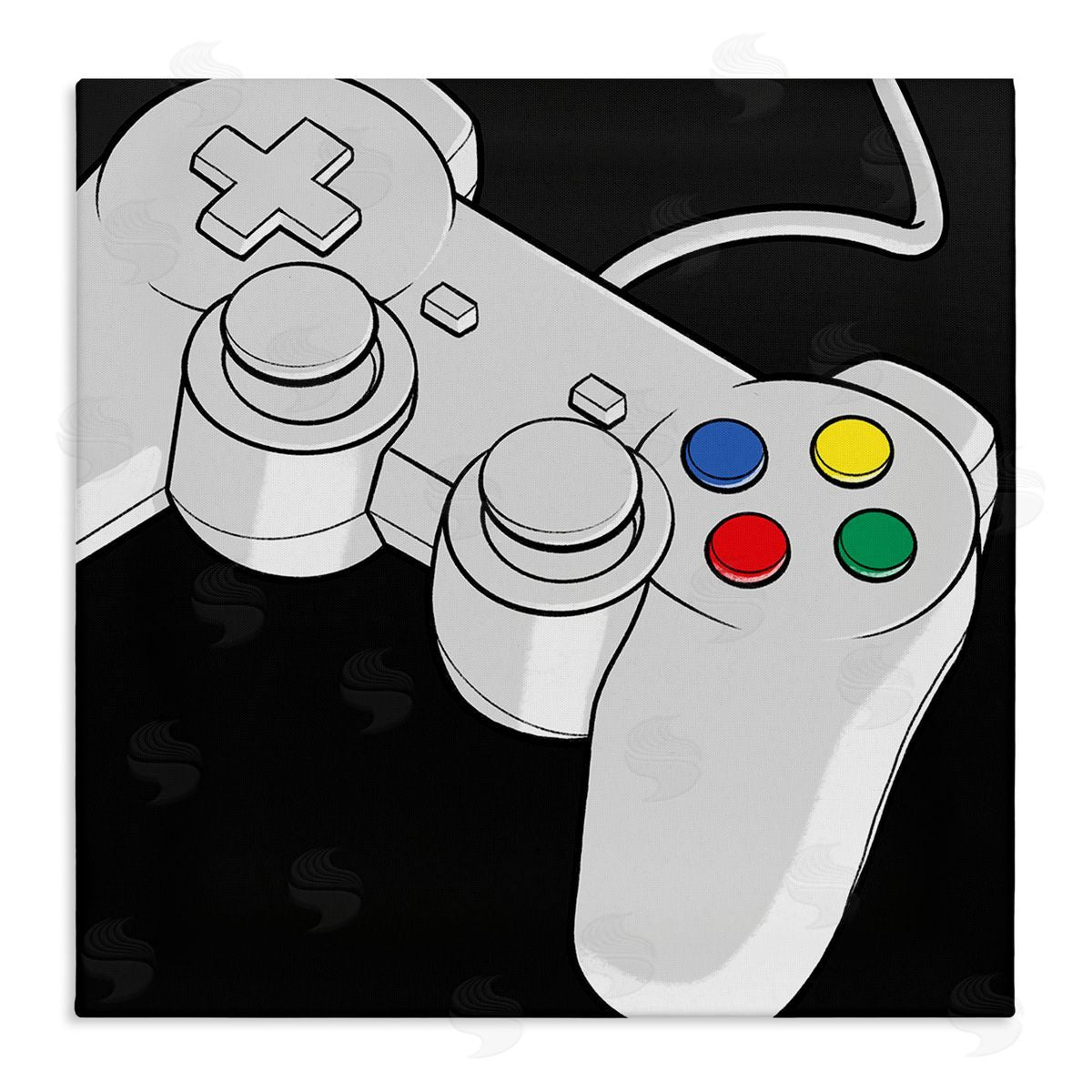 Marcus Prime Video Gaming Controller  Stretched Canvas Wall Art Print