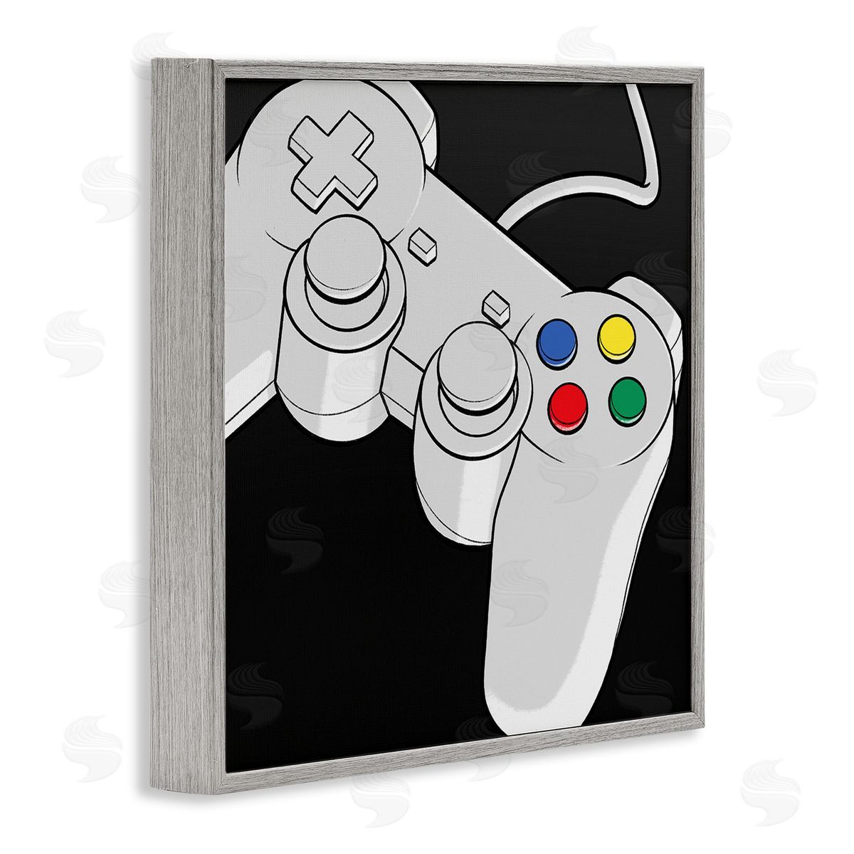 Marcus Prime Video Gaming Controller  Gray Framed Glicee Wall Art Print