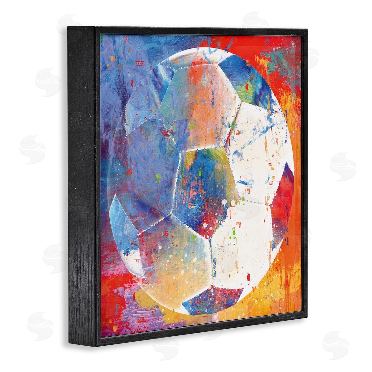 Savannah Miller Modern Soccer Ball Sports Black Framed Glicee Wall Art Print