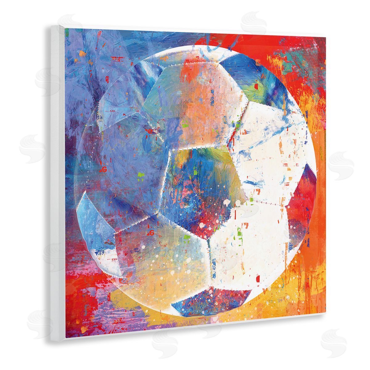 Savannah Miller Modern Soccer Ball Sports Wooden Wall Plaque Art Print