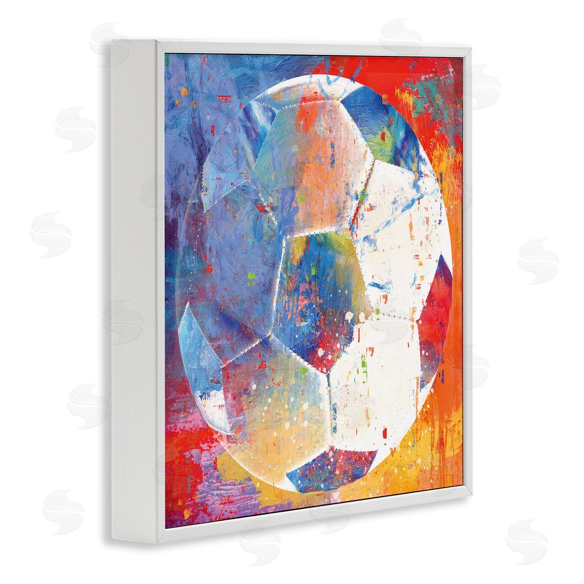 Savannah Miller Modern Soccer Ball Sports White Framed Glicee Wall Art Print