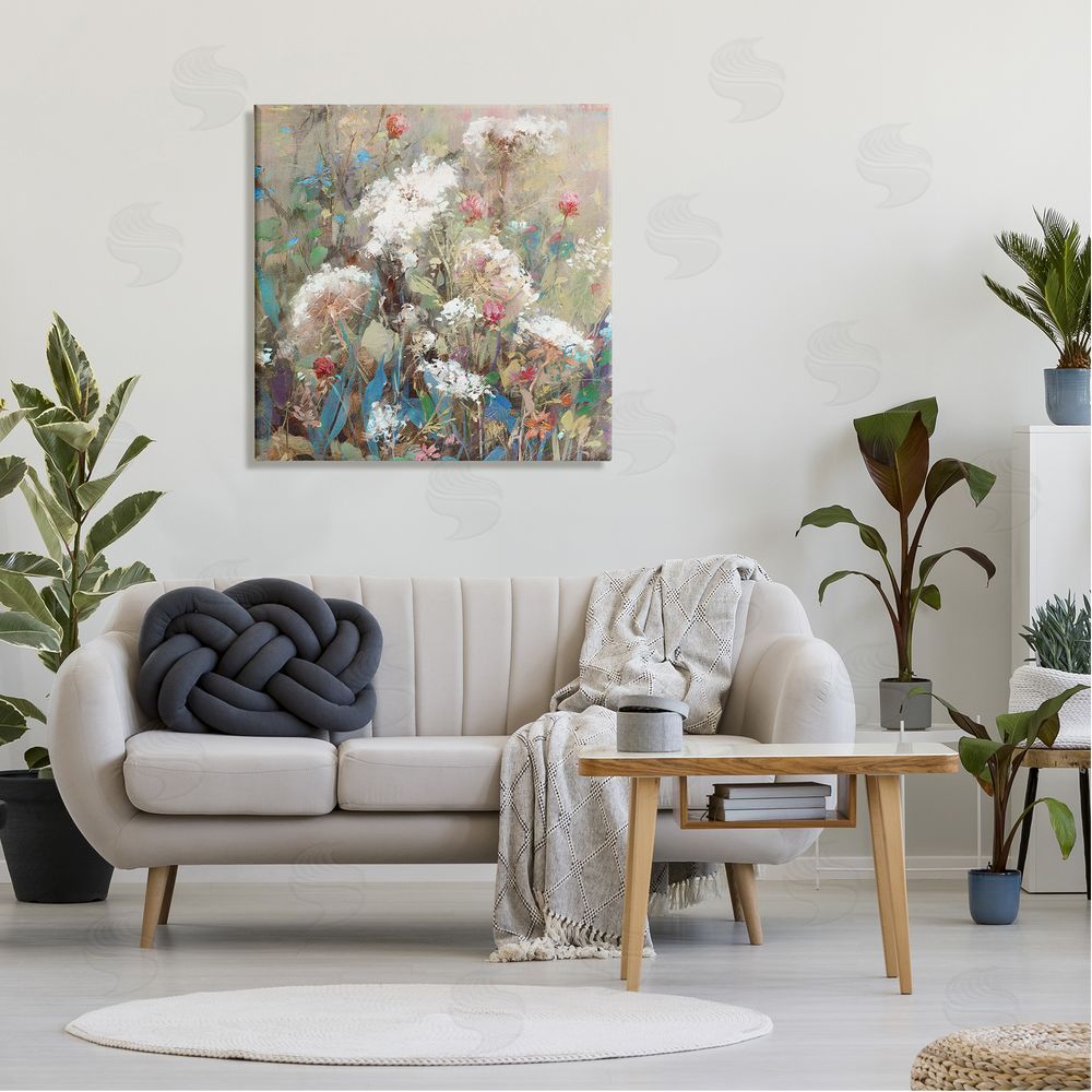 Katie Swatland Mixed Wildflower Nature Arrangement Canvas Wall Art in Room