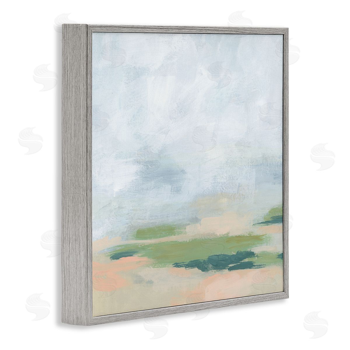 June Erica Vess Contemporary Landscape Abstract  Gray Framed Glicee Wall Art Print