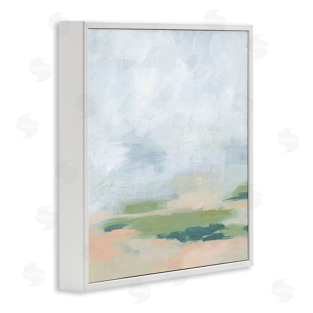 June Erica Vess Contemporary Landscape Abstract  White Framed Glicee Wall Art Print