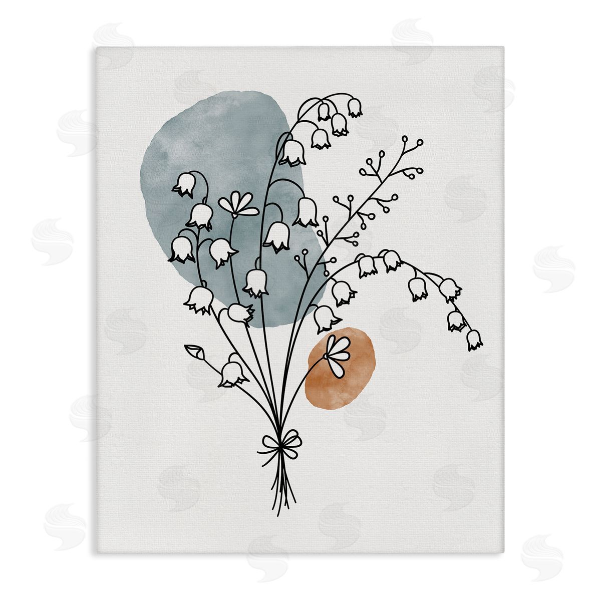 Lily of the Valley Wildflower Canvas Wall Art, Home Decor by JJ Design House LLC