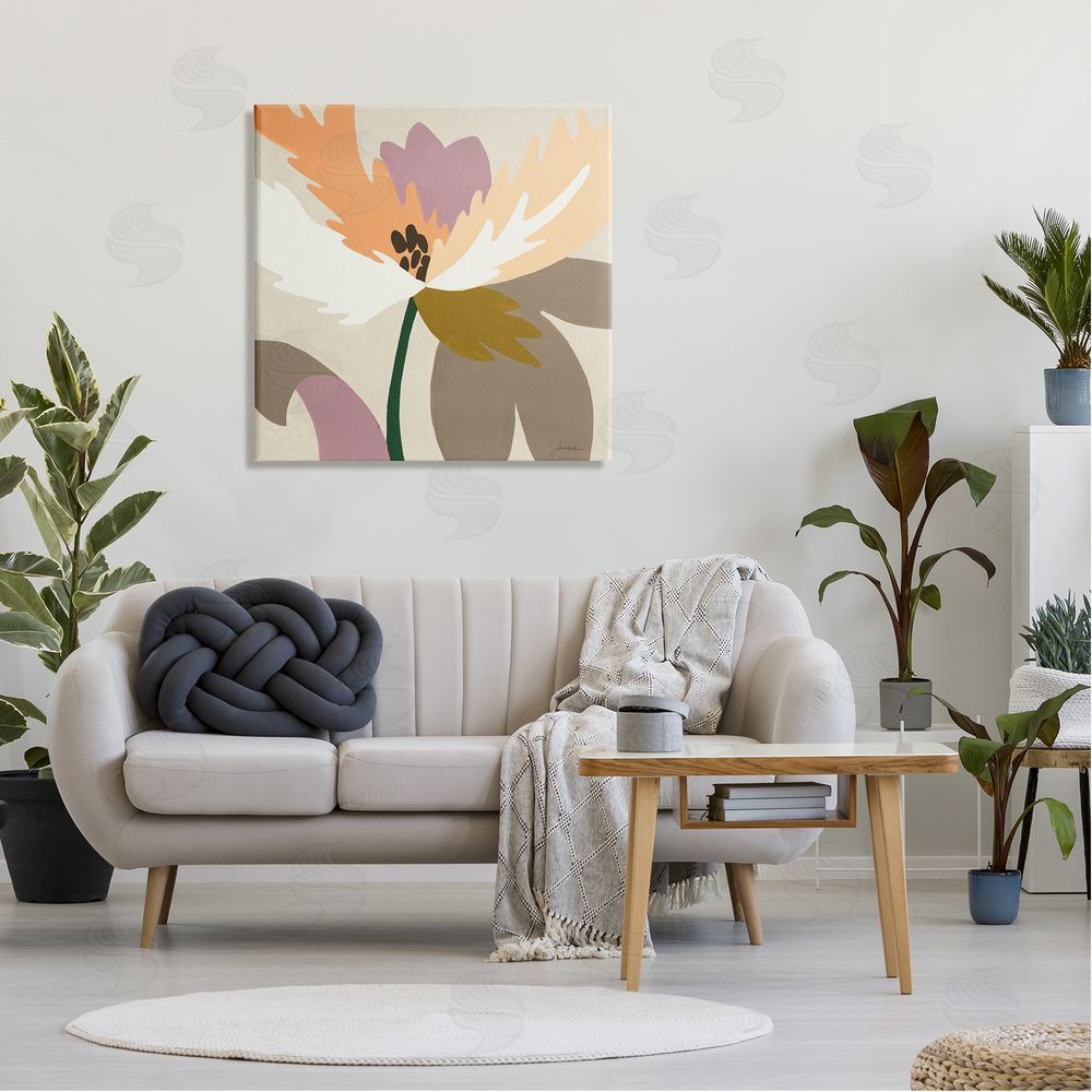 Liz Jardine Geometric Flower Petal Shapes Canvas Wall Art in Room