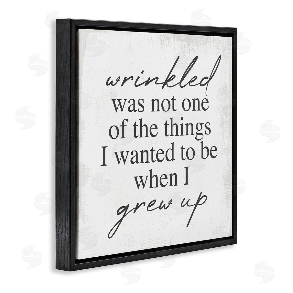 Sassy Wrinkled Aging Phrase Black Floating Frame Canvas Wall Art, Home Decor by Stupell Studio
