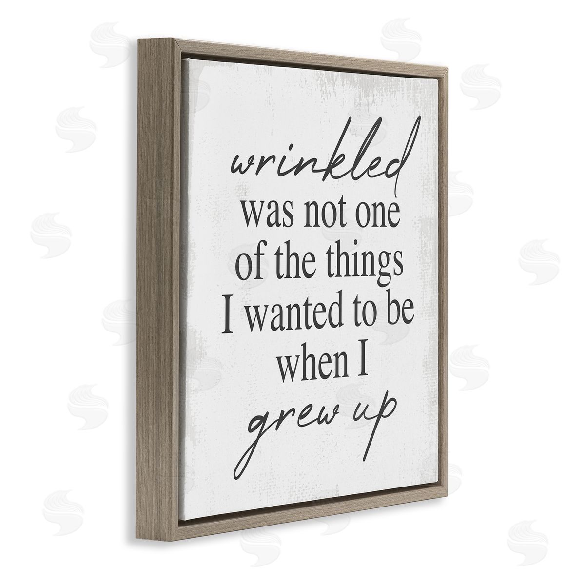 Sassy Wrinkled Aging Phrase Brown Floating Frame Canvas Wall Art, Home Decor by Stupell Studio