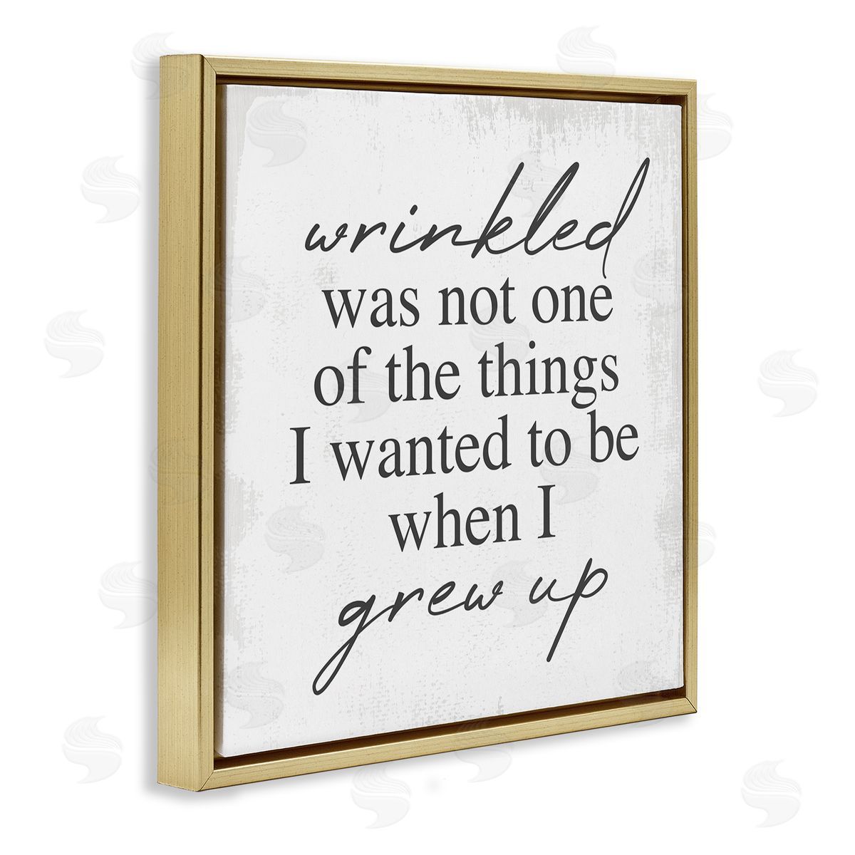 Sassy Wrinkled Aging Phrase Gold Floating Frame Canvas Wall Art, Home Decor by Stupell Studio