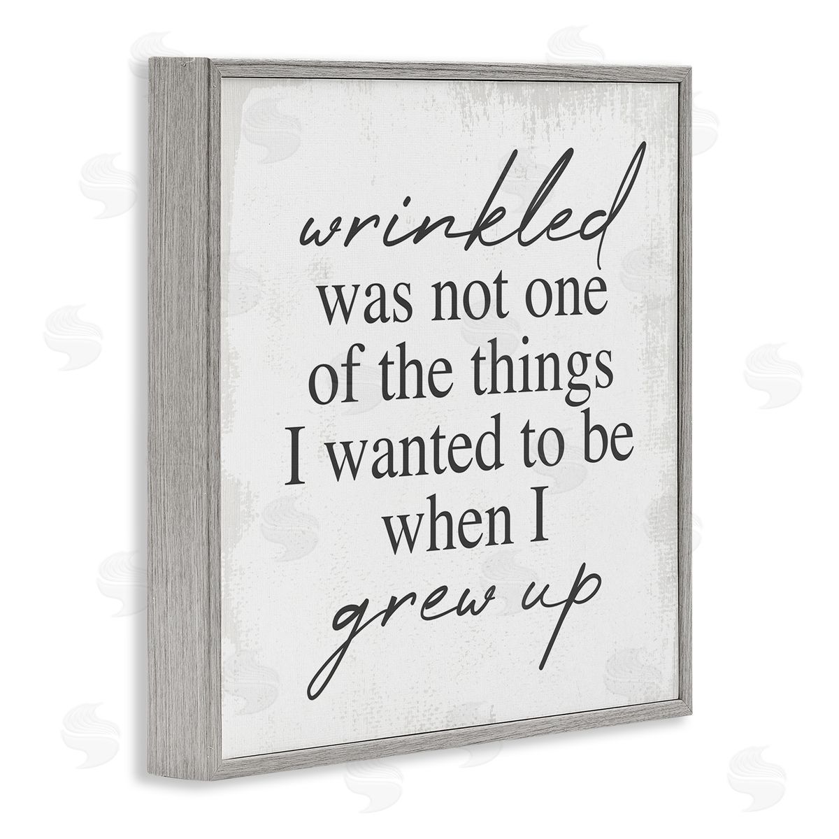 Sassy Wrinkled Aging Phrase Grey Frame Print Wall Art, Home Decor by Stupell Studio