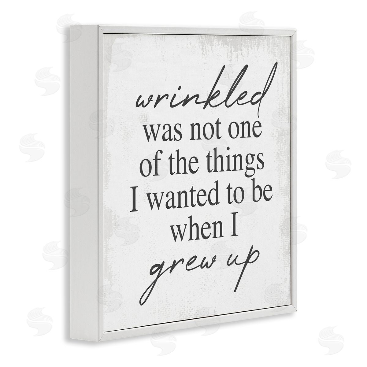 Sassy Wrinkled Aging Phrase White Frame Print Wall Art, Home Decor by Stupell Studio