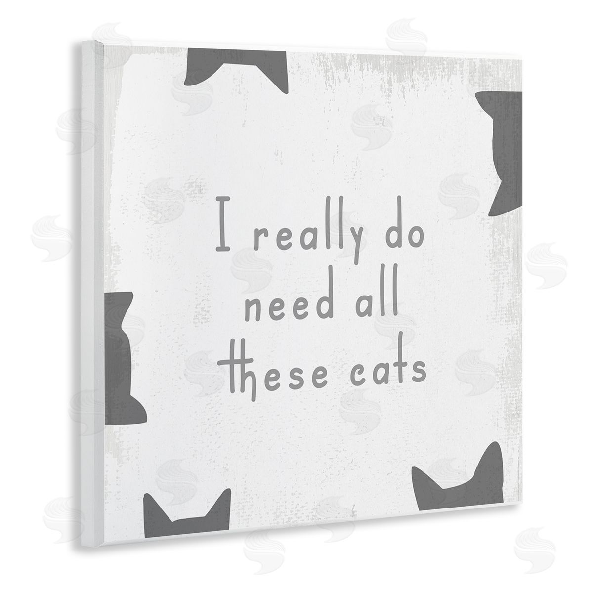 Stupell Studio Really Do Need These Cats Phrase Wooden Wall Plaque Art Print