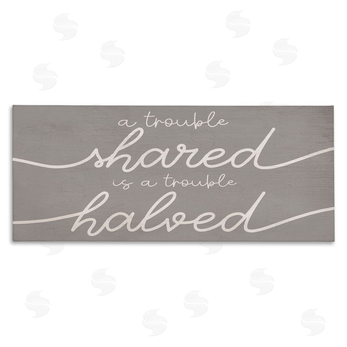 Stupell Studio Trouble Shared Is Halved Phrase