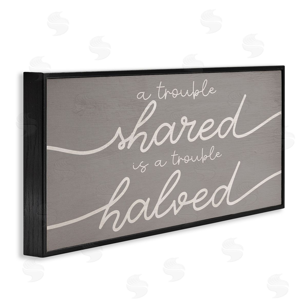 Stupell Studio Trouble Shared Is Halved Phrase