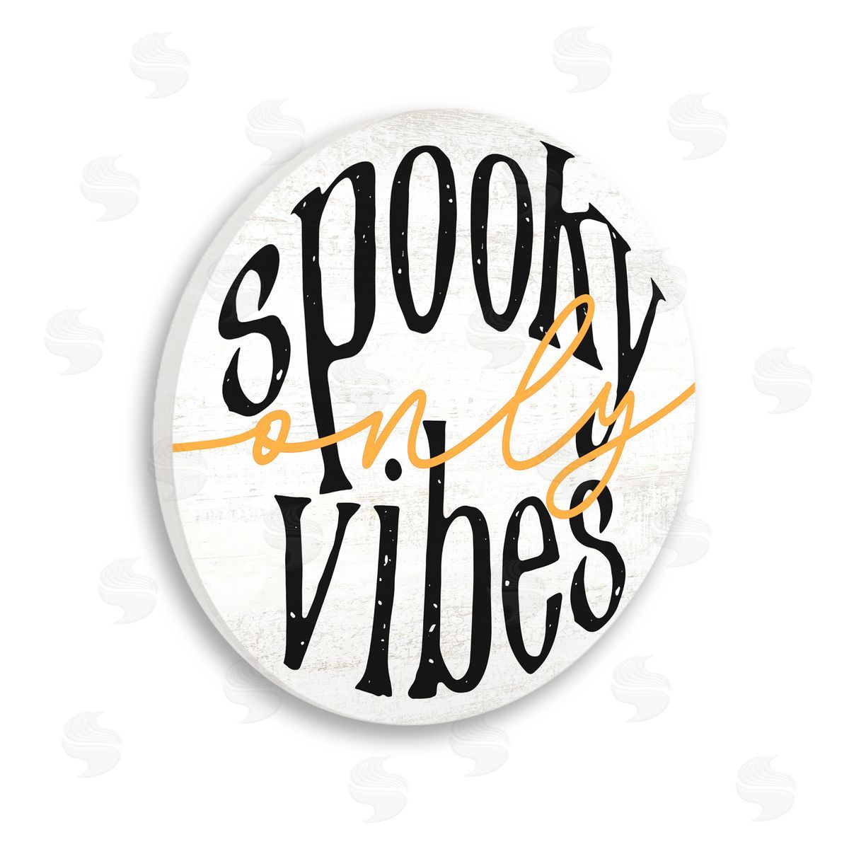 Stupell Studio Spooky Vibes Only Phrase Wooden Wall Plaque Art Print