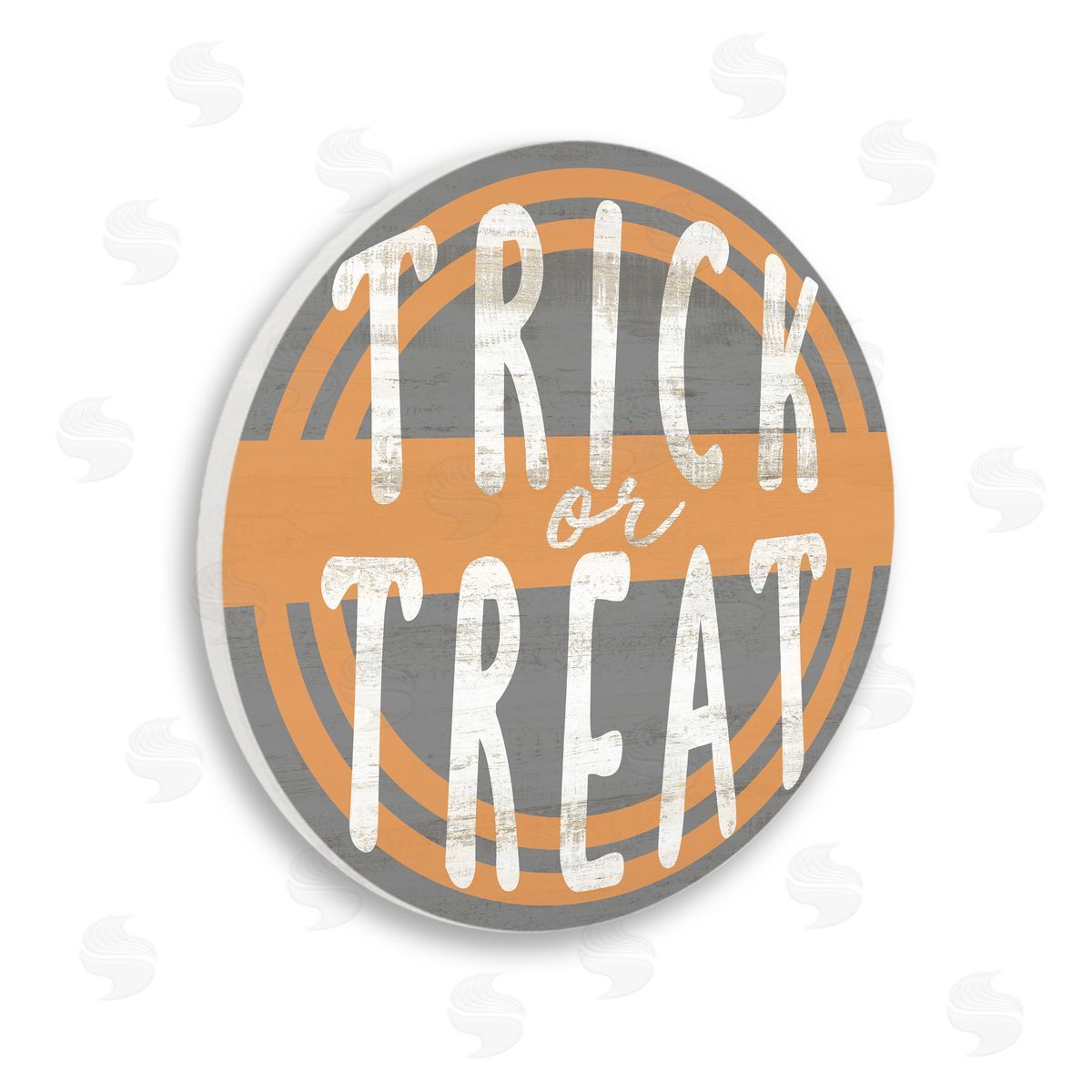 Stupell Studio Vintage Trick Or Treat Sign Wooden Wall Plaque Art Print