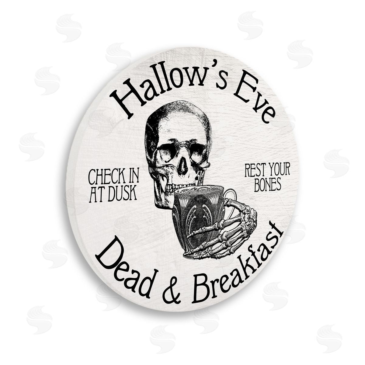 Stupell Studio Hallow's Eve Dead & Breakfast Sign Wooden Wall Plaque Art Print