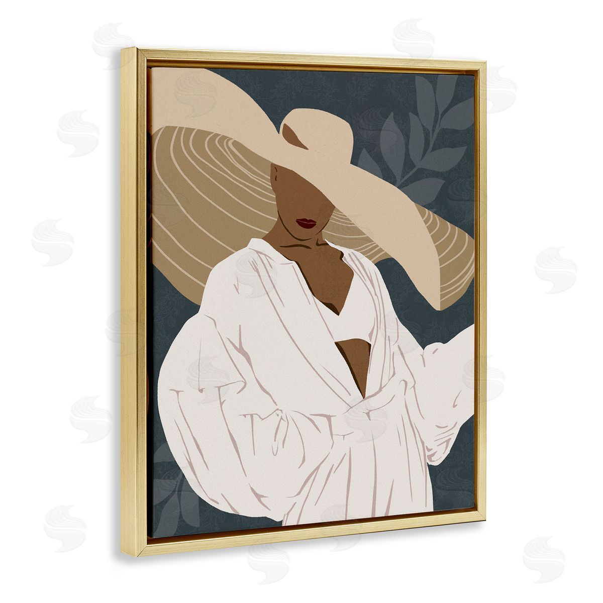 Ziwei Li Boho Sun Hat Botanical Leaf
