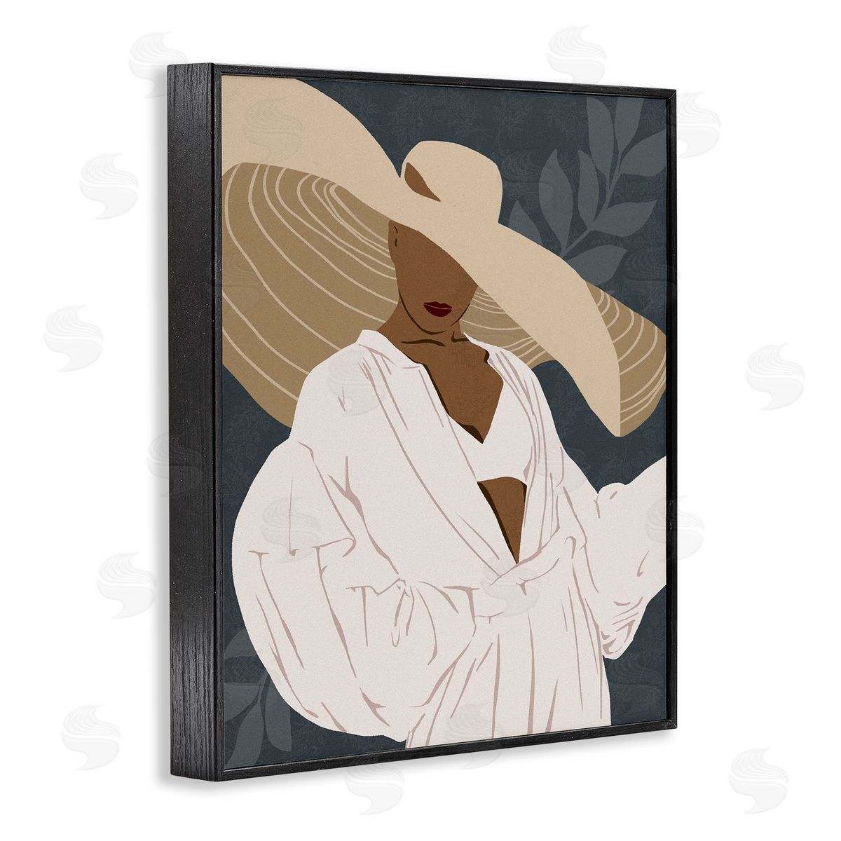 Ziwei Li Boho Sun Hat Botanical Leaf