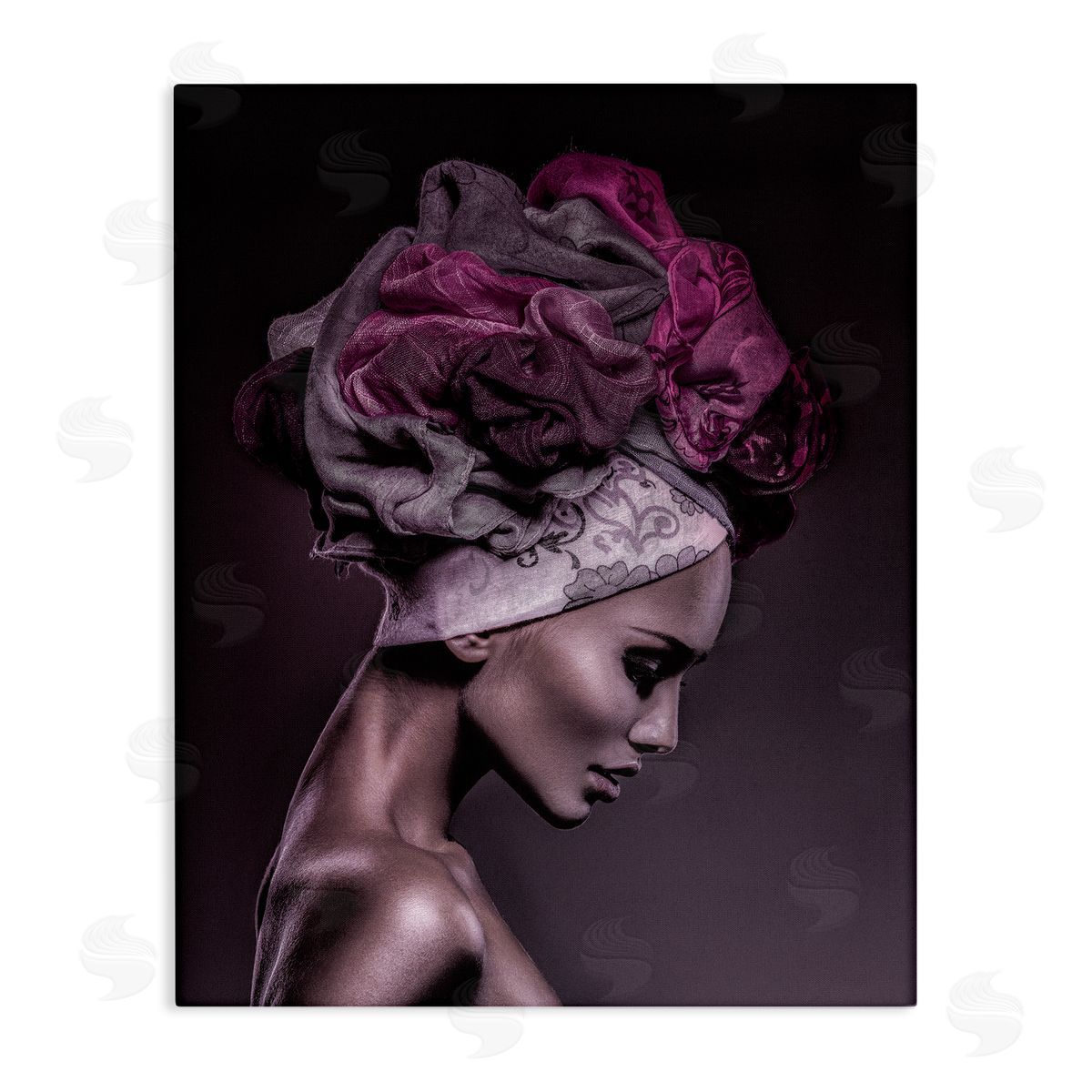 Incado Woman Floral Headwrap Portrait 