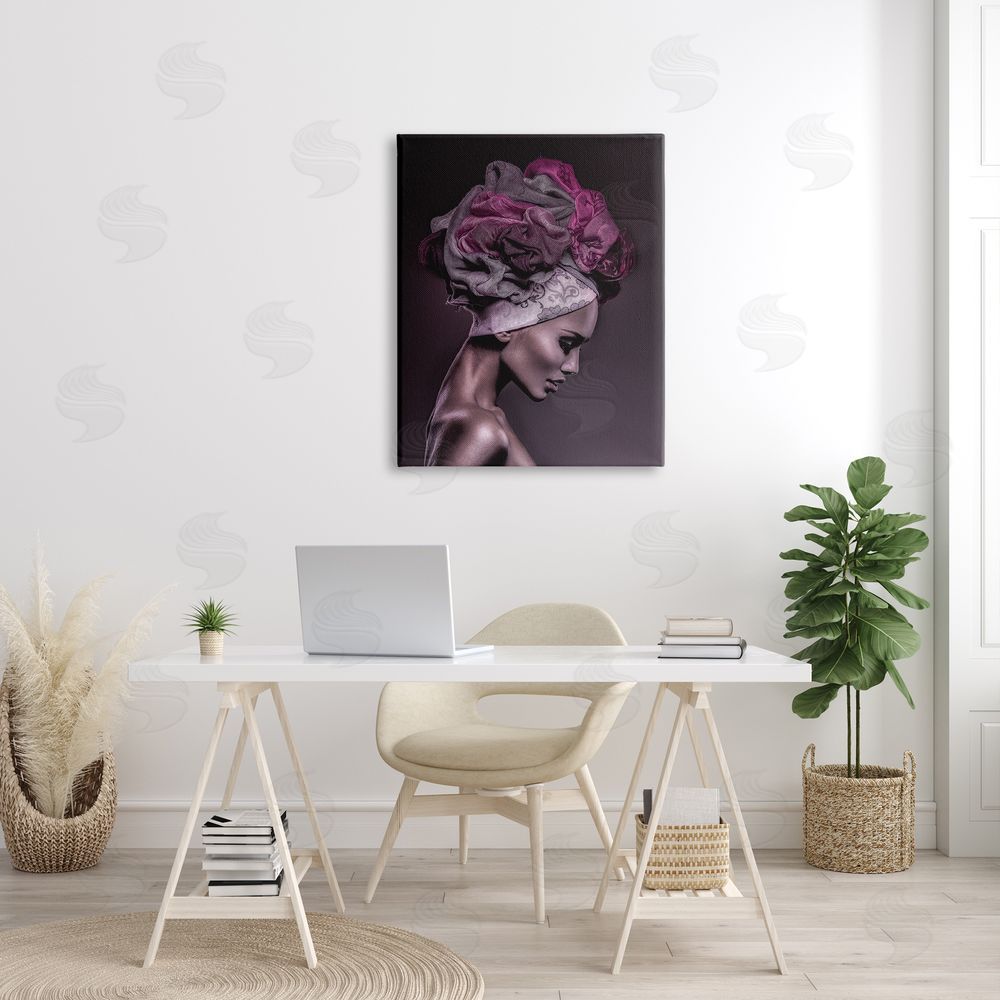 Incado Woman Floral Headwrap Portrait 