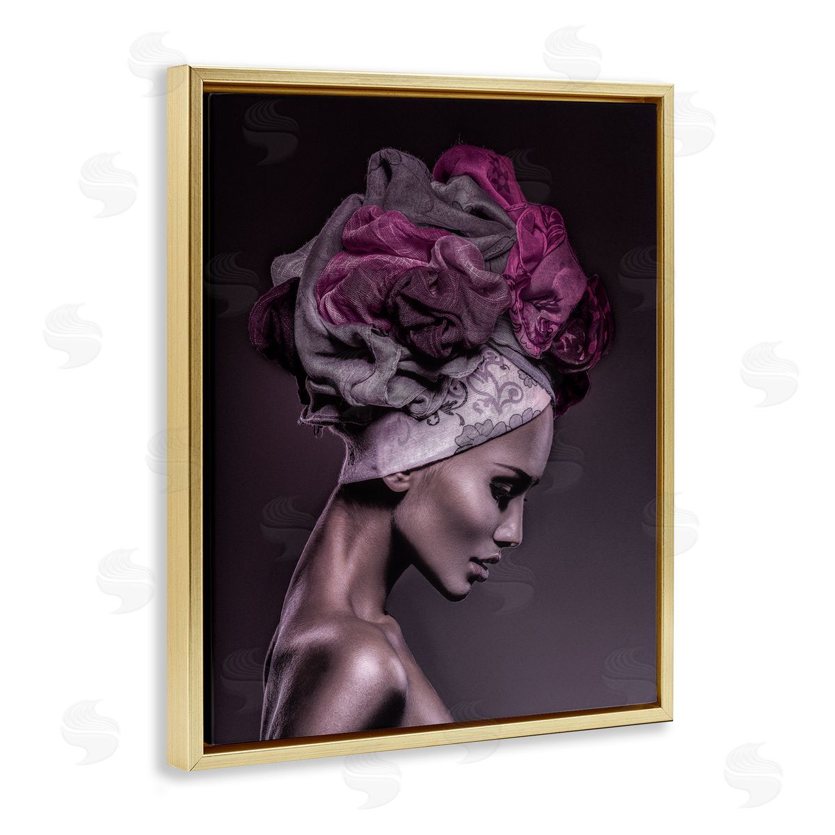 Incado Woman Floral Headwrap Portrait 