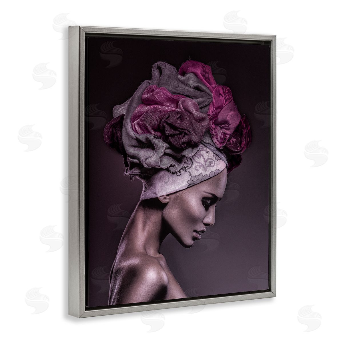 Incado Woman Floral Headwrap Portrait 