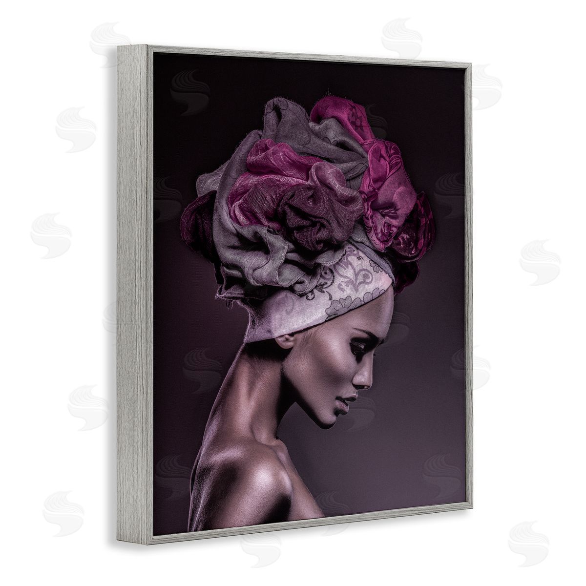 Incado Woman Floral Headwrap Portrait 