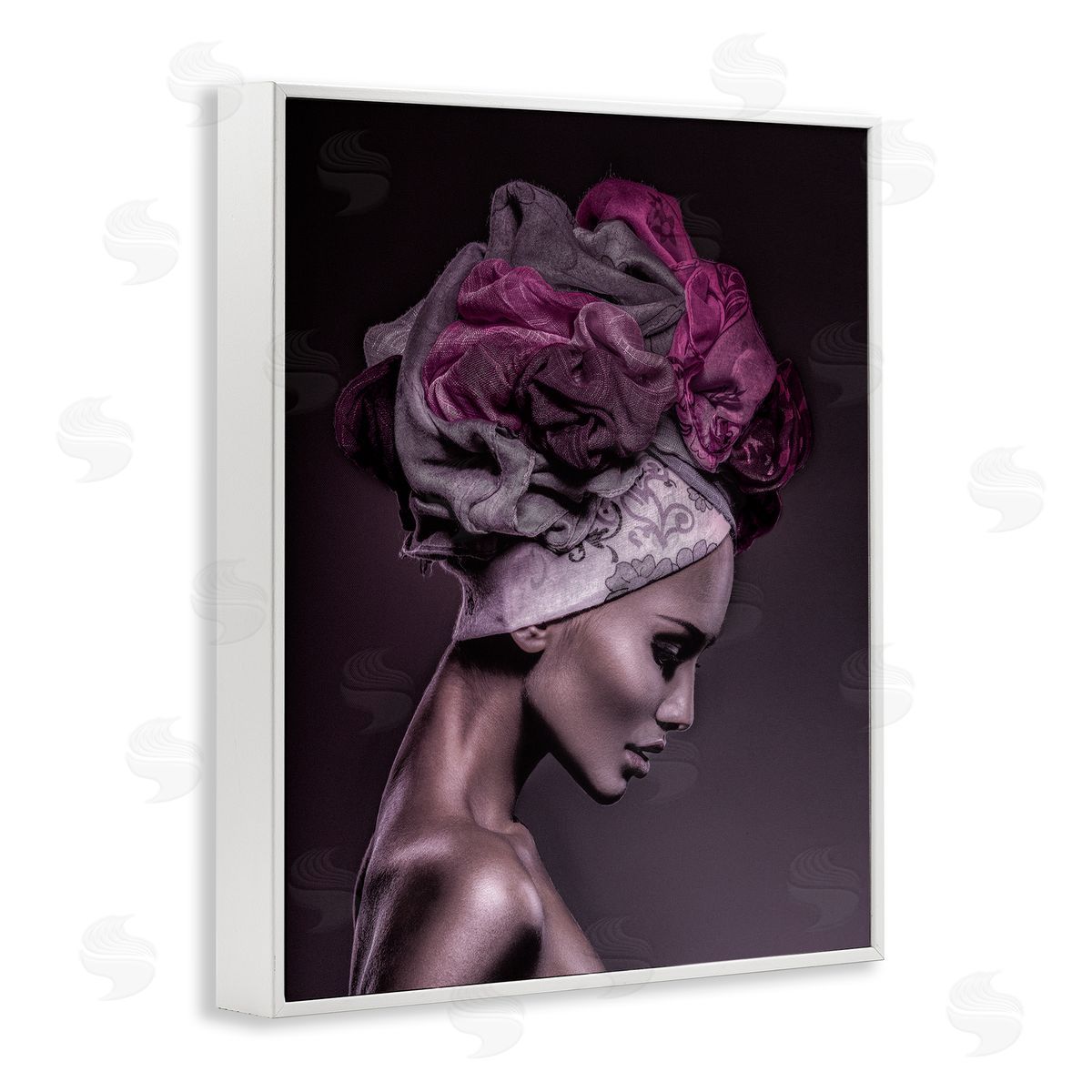 Incado Woman Floral Headwrap Portrait 
