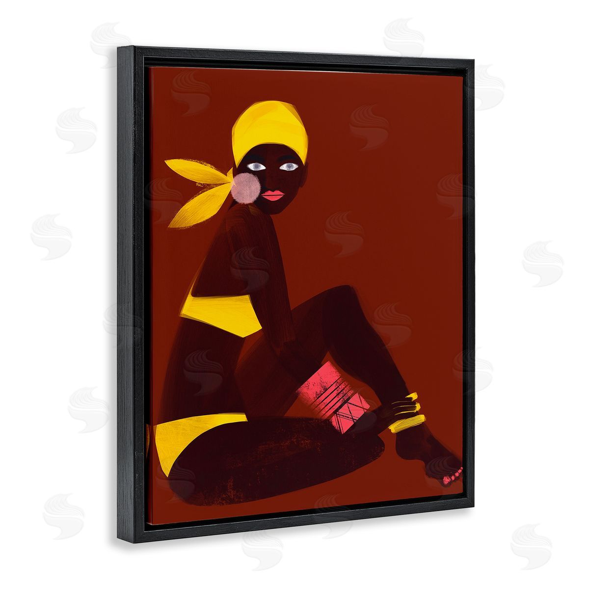 Erin K. Robinson Woman Sitting Yellow Swimsuit 