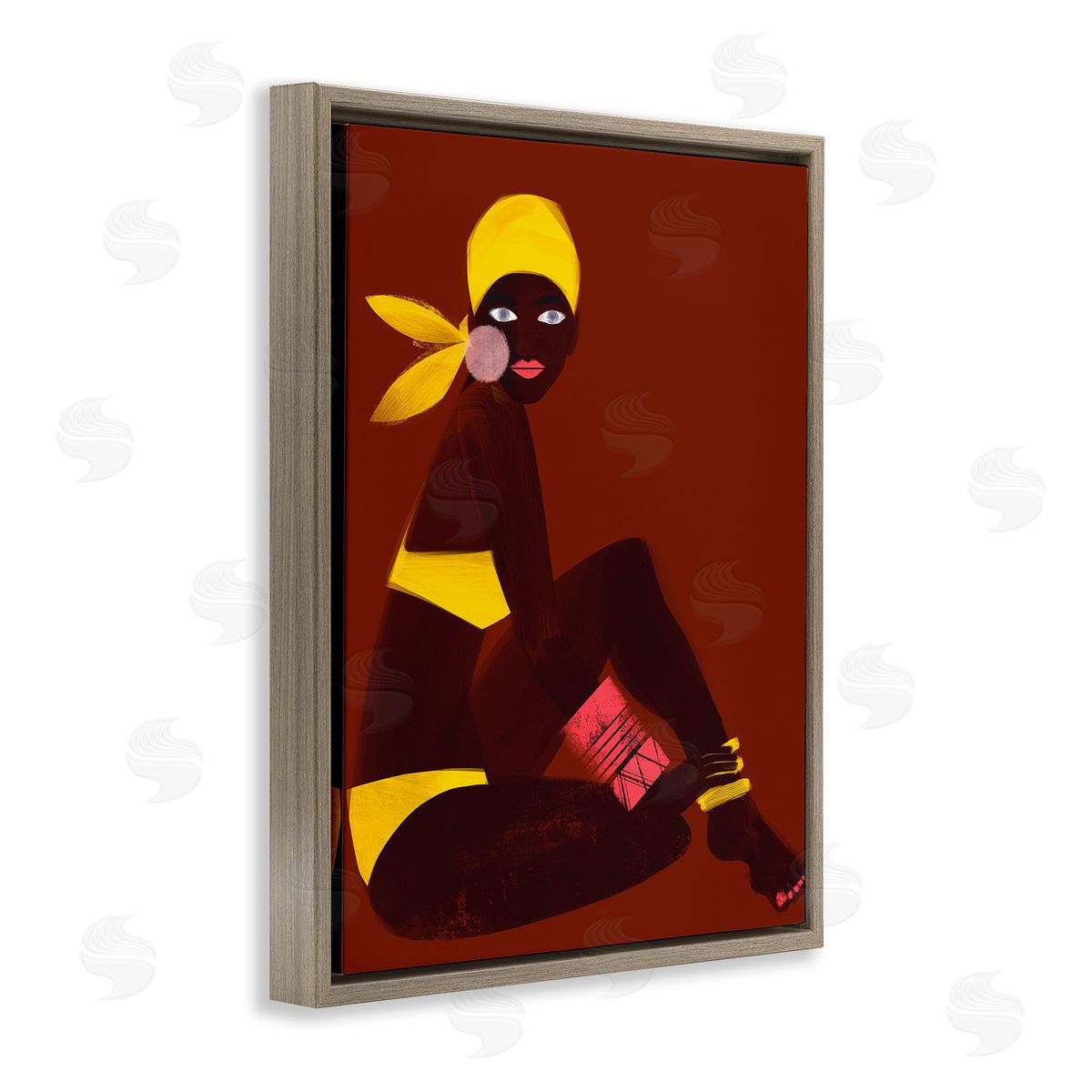 Erin K. Robinson Woman Sitting Yellow Swimsuit 