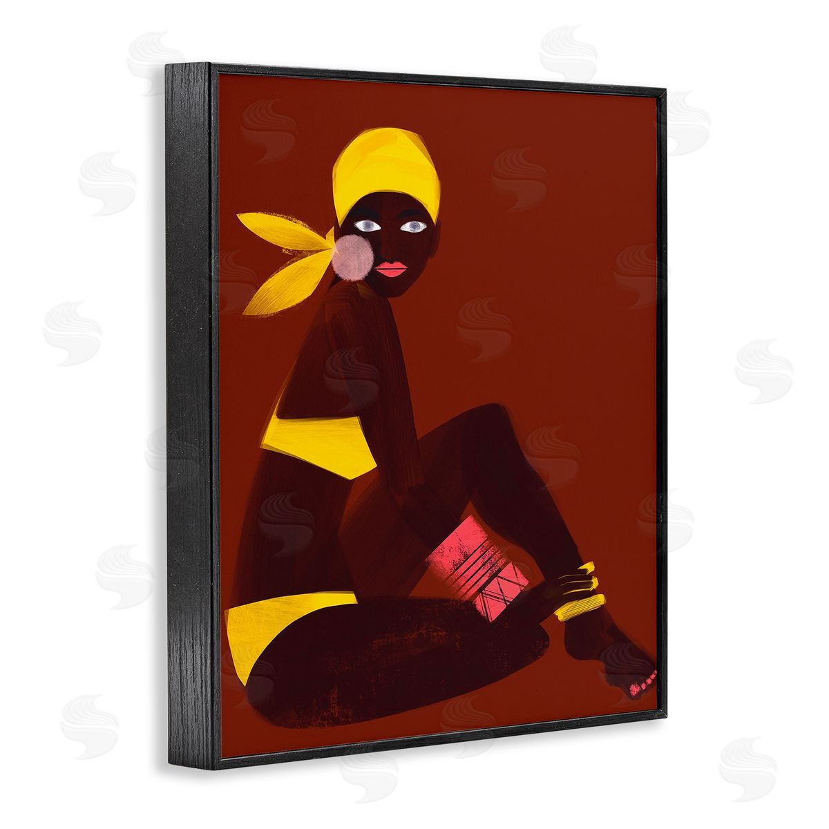Erin K. Robinson Woman Sitting Yellow Swimsuit 