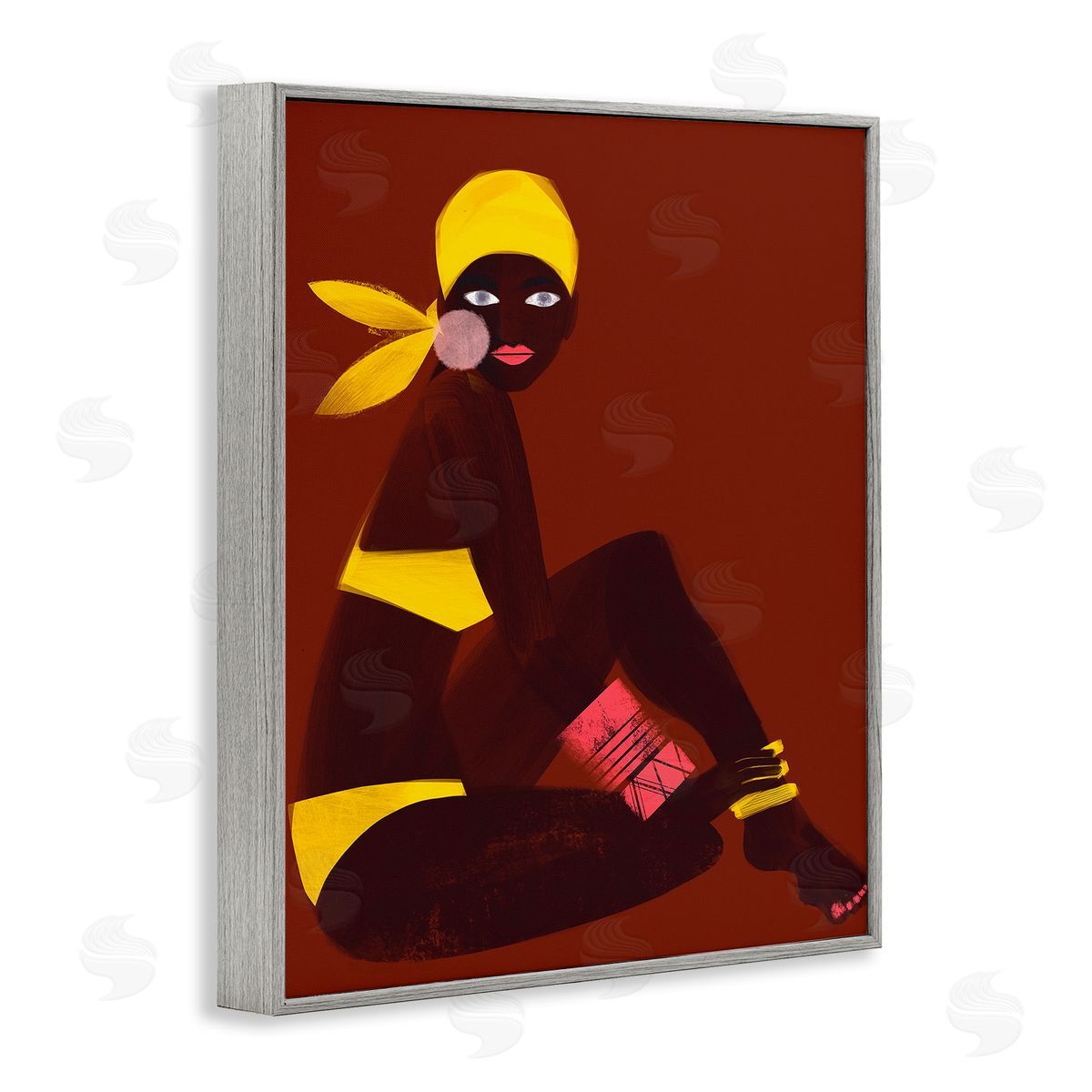 Erin K. Robinson Woman Sitting Yellow Swimsuit 