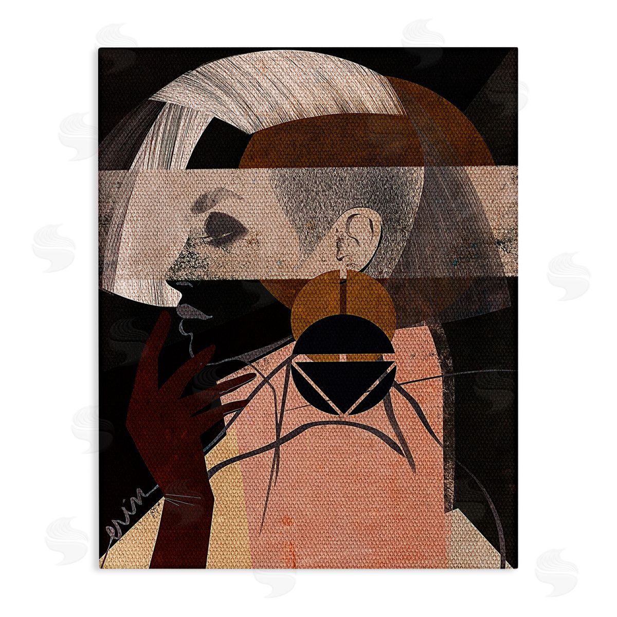 Erin K. Robinson Layered Collage Woman Portrait