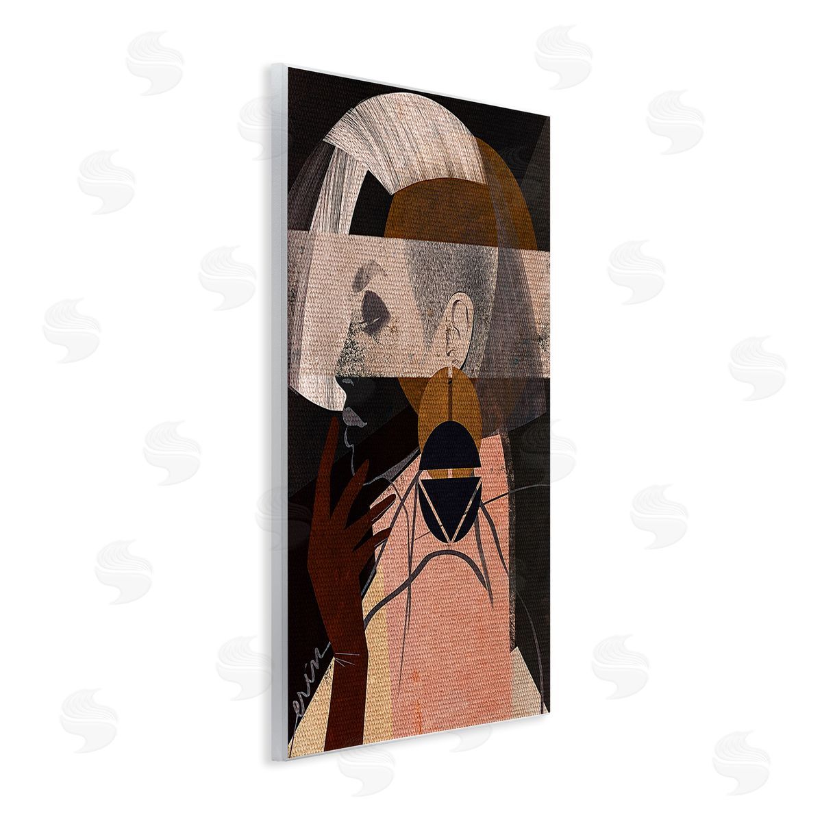 Erin K. Robinson Layered Collage Woman Portrait