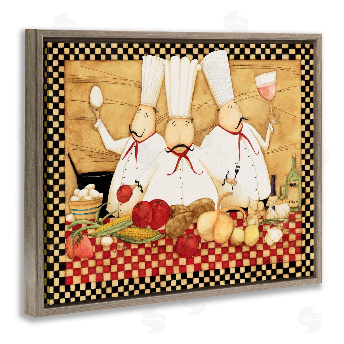 Dan DiPaolo Vintage Chefs Checkered Kitchen