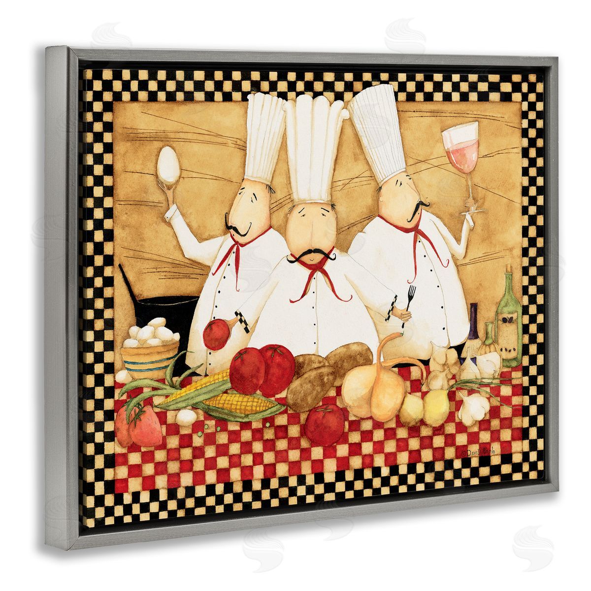 Dan DiPaolo Vintage Chefs Checkered Kitchen