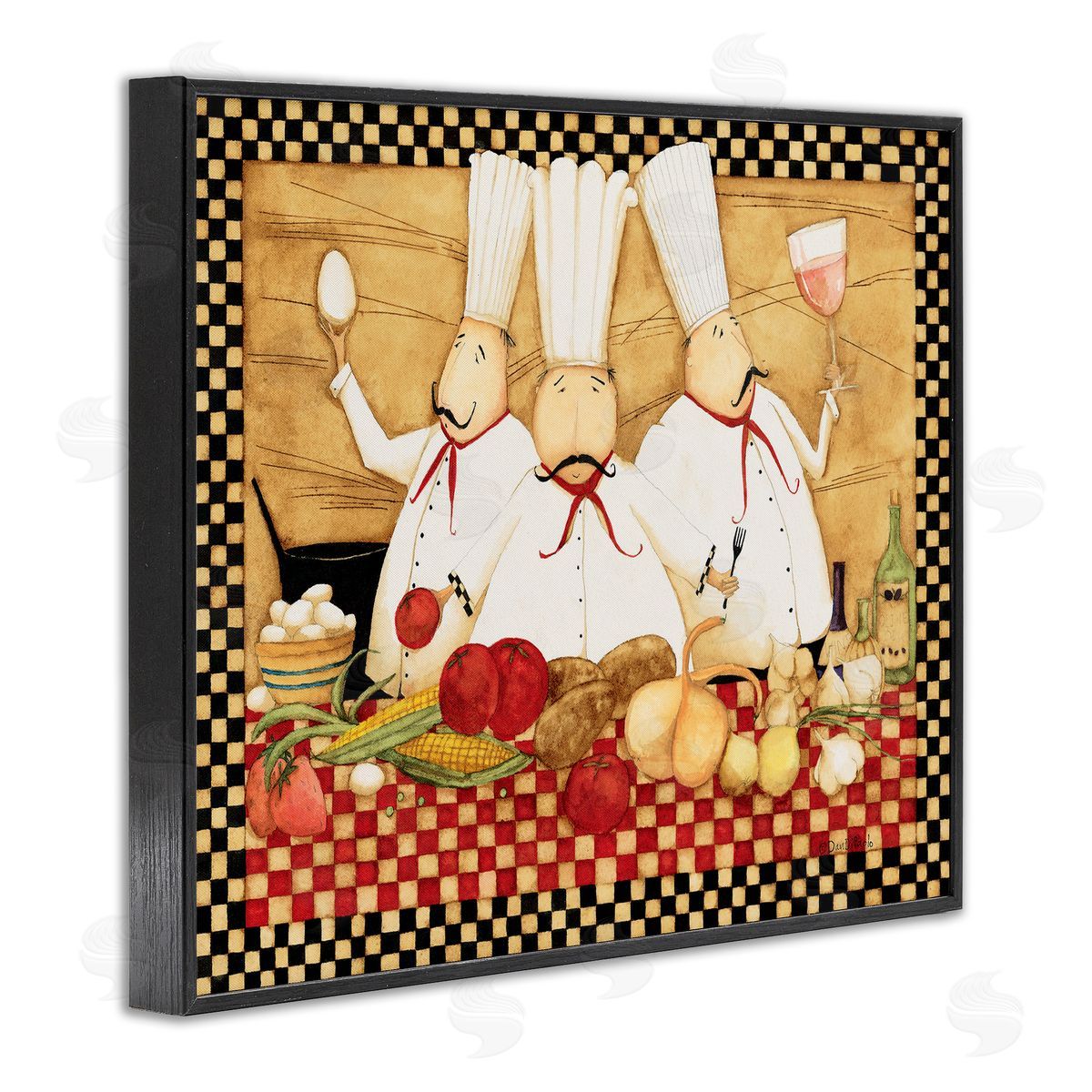 Dan DiPaolo Vintage Chefs Checkered Kitchen