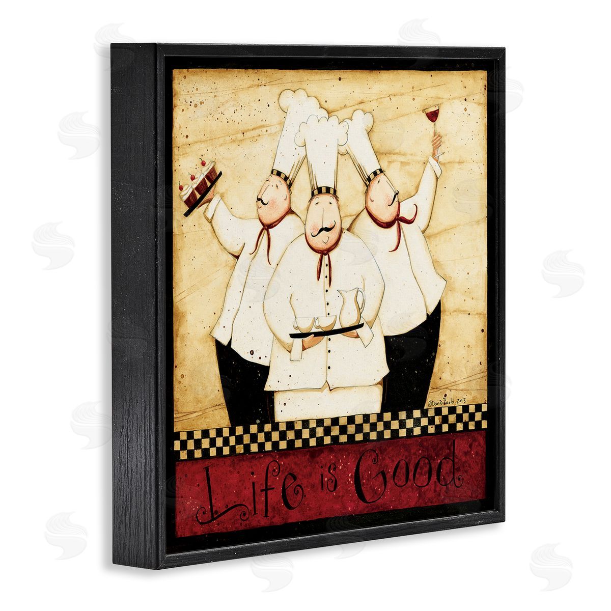 Dan DiPaolo Life Is Good Vintage Chefs Black Framed Glicee Wall Art Print