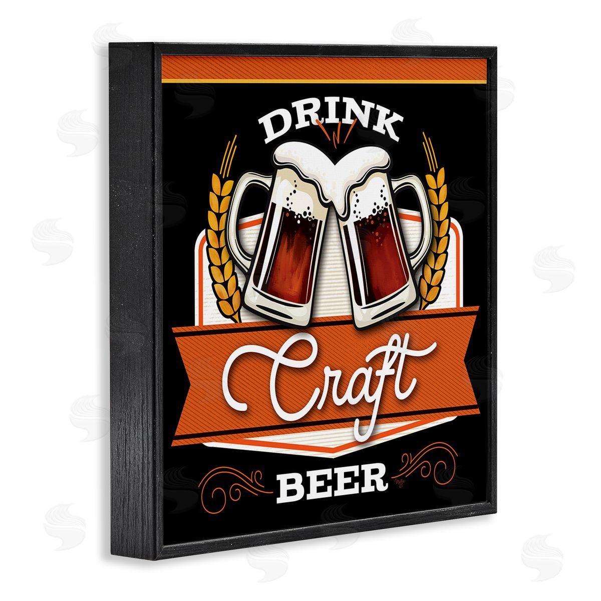 Mollie B. Drink Craft Beer Vintage Phrase Black Framed Glicee Wall Art Print