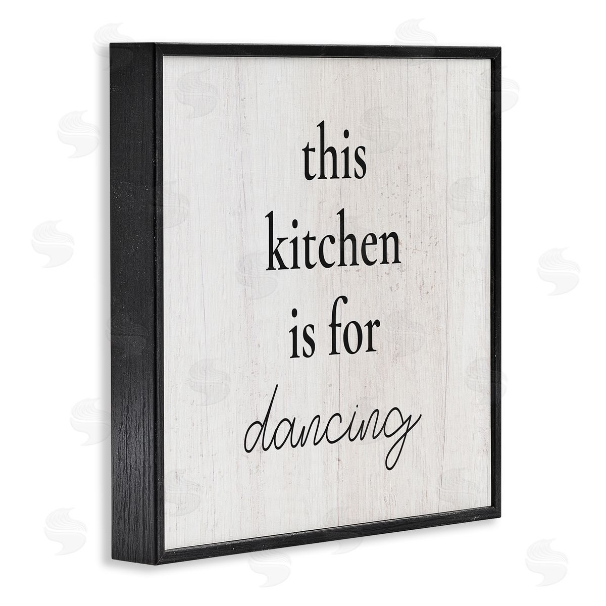 Stupell Studio This Kitchen Is For Dancing Phrase Black Framed Glicee Wall Art Print