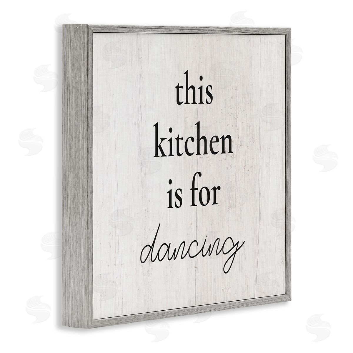 Stupell Studio This Kitchen Is For Dancing Phrase Gray Framed Glicee Wall Art Print