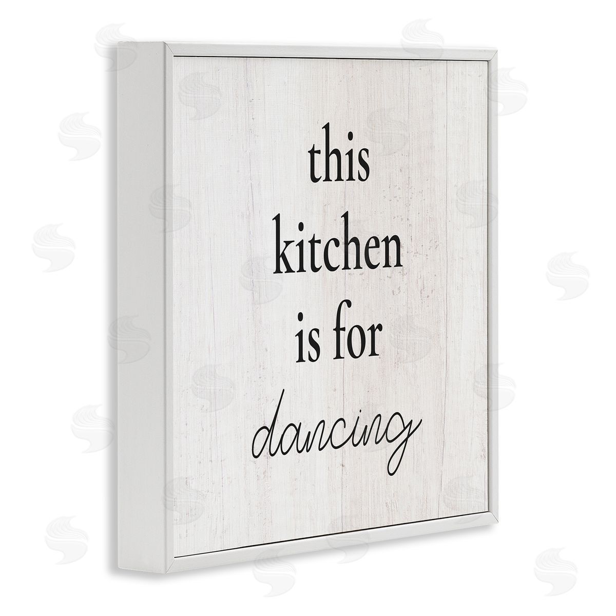 Stupell Studio This Kitchen Is For Dancing Phrase White Framed Glicee Wall Art Print