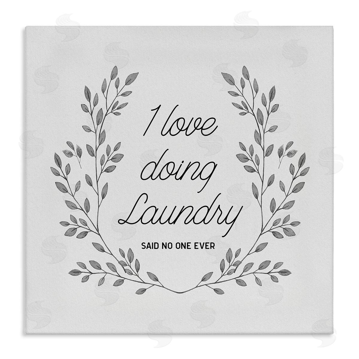 CAD Designs Love Doing Laundry Said No One Funny Stretched Canvas Wall Art Print