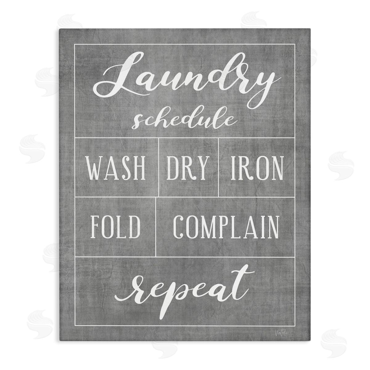 Natalie Carpentieri Laundry Schedule Humor Sign