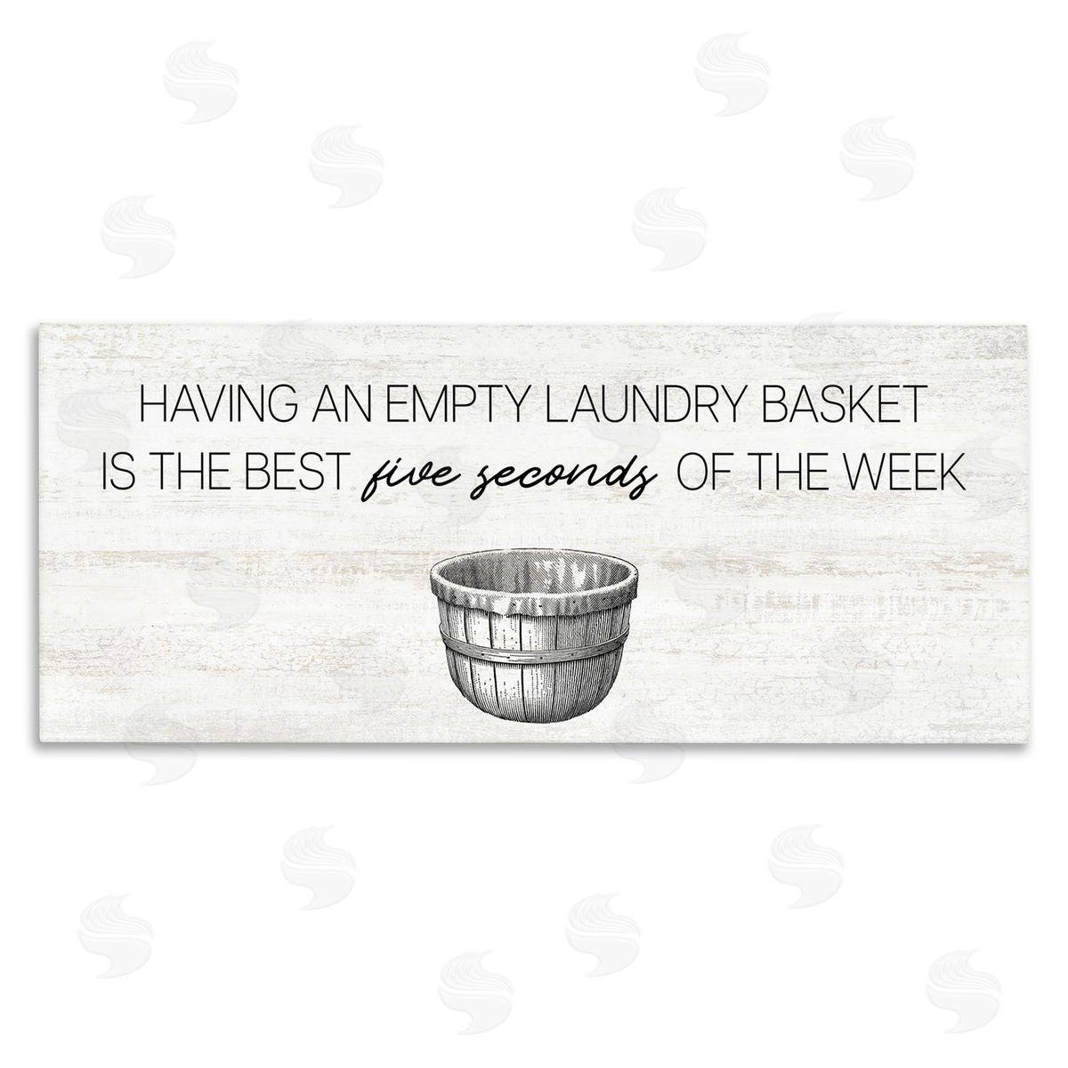 Stupell Studio Best Five Seconds Laundry Humor
