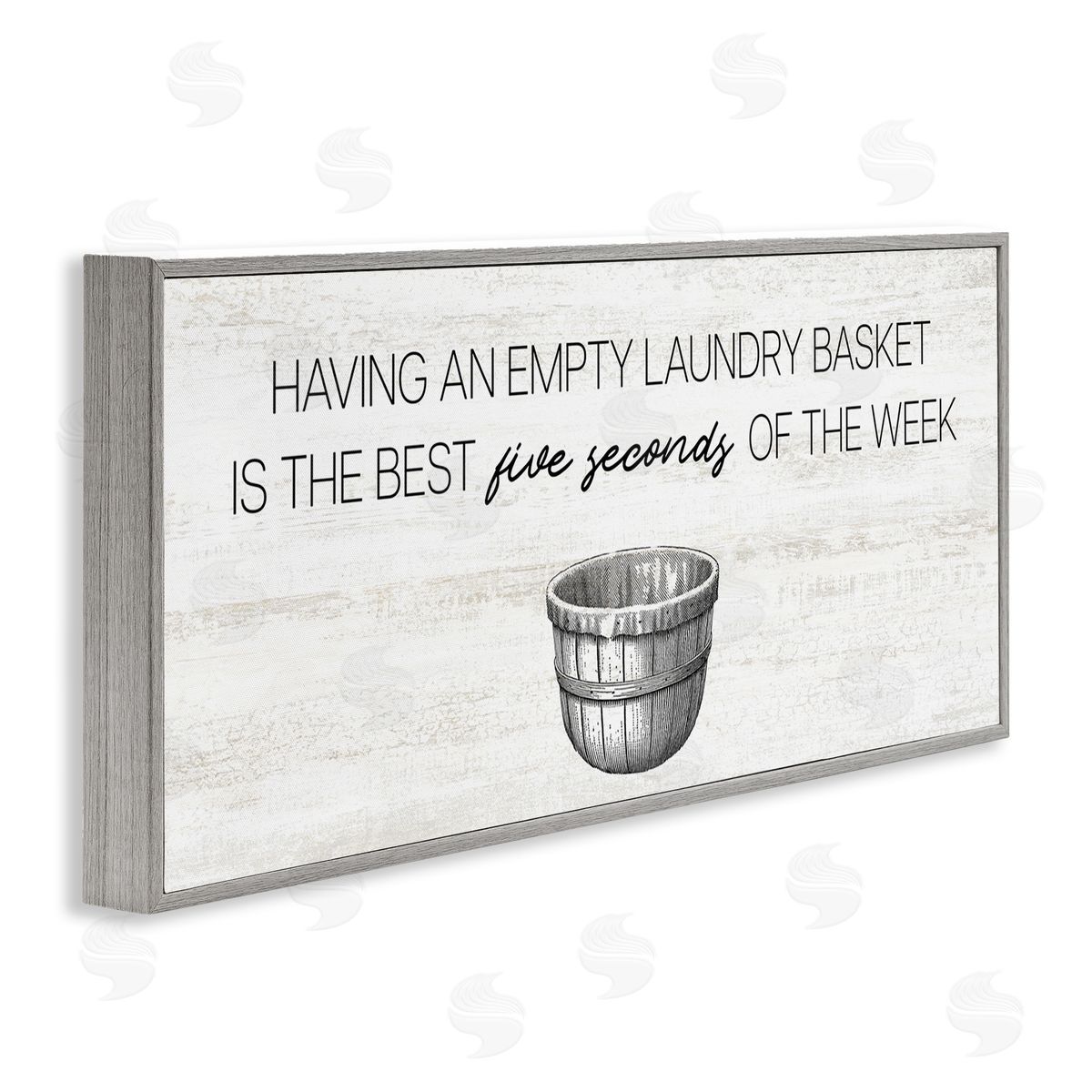 Stupell Studio Best Five Seconds Laundry Humor