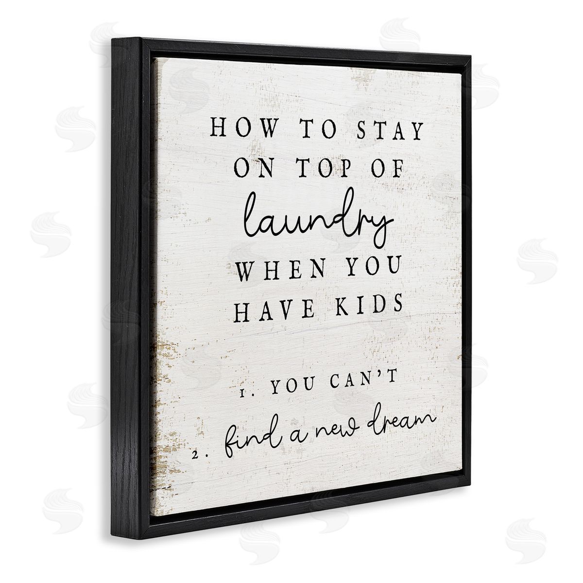 Stupell Studio Laundry When You Have Kids Humor Black Floating Frame Canvas Wall Art Print