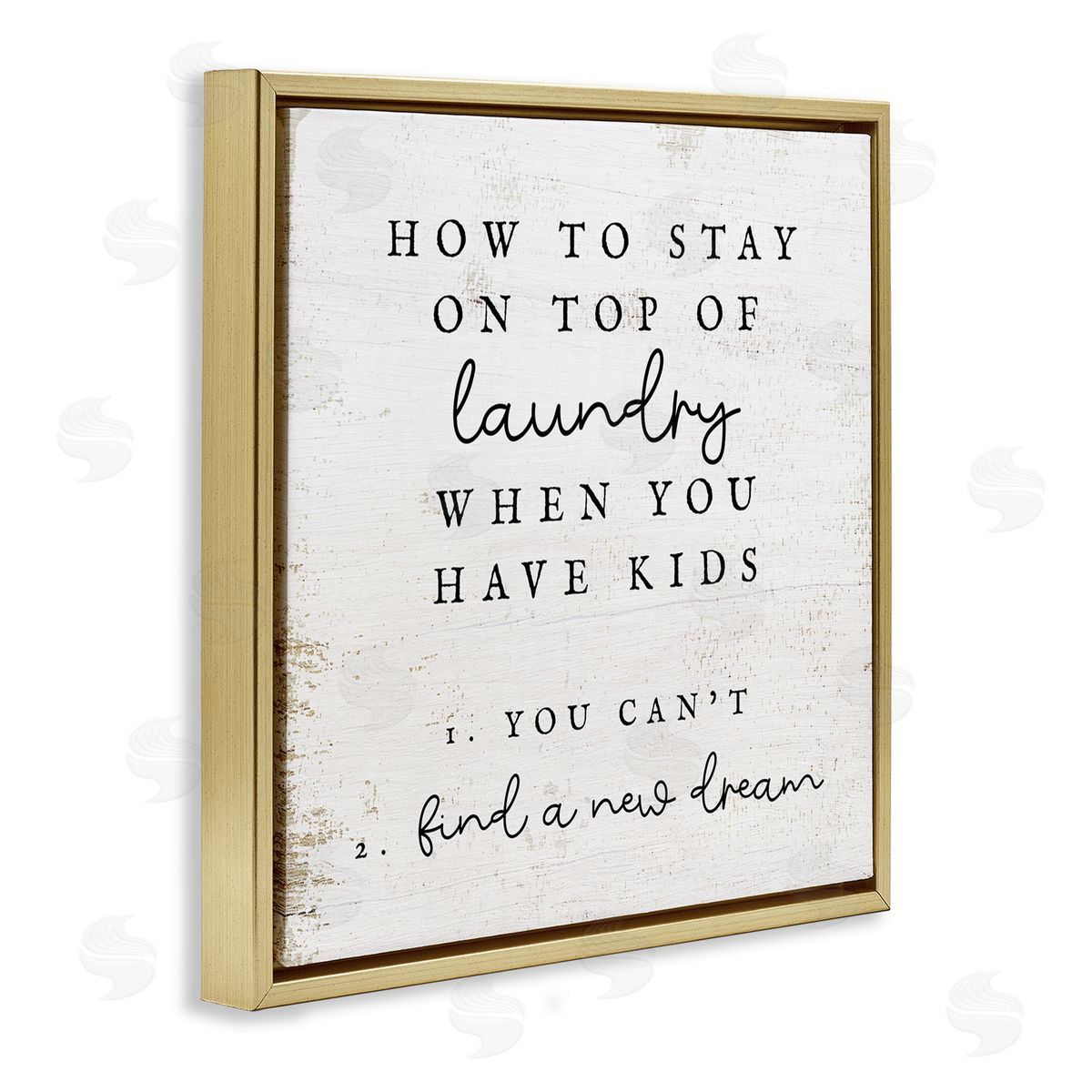 Stupell Studio Laundry When You Have Kids Humor Gold Floating Frame Canvas Wall Art Print
